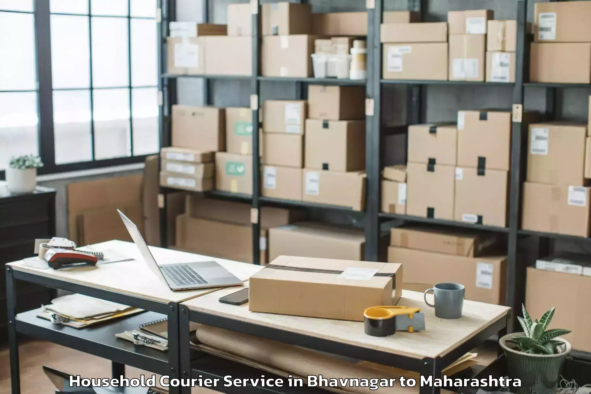 Book Bhavnagar to Newasa Household Courier Online